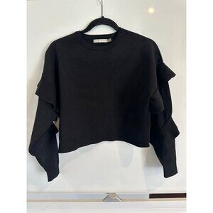 Alice + Olivia cropped black top